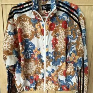 Adidas Track Jacket x Her Studio London Womens L Floral Full Zip Windbreaker